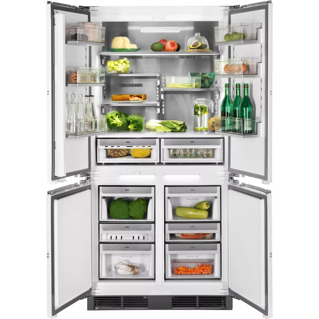 Встраиваемый холодильник HIBERG S-RFQ 800 W inverter RU